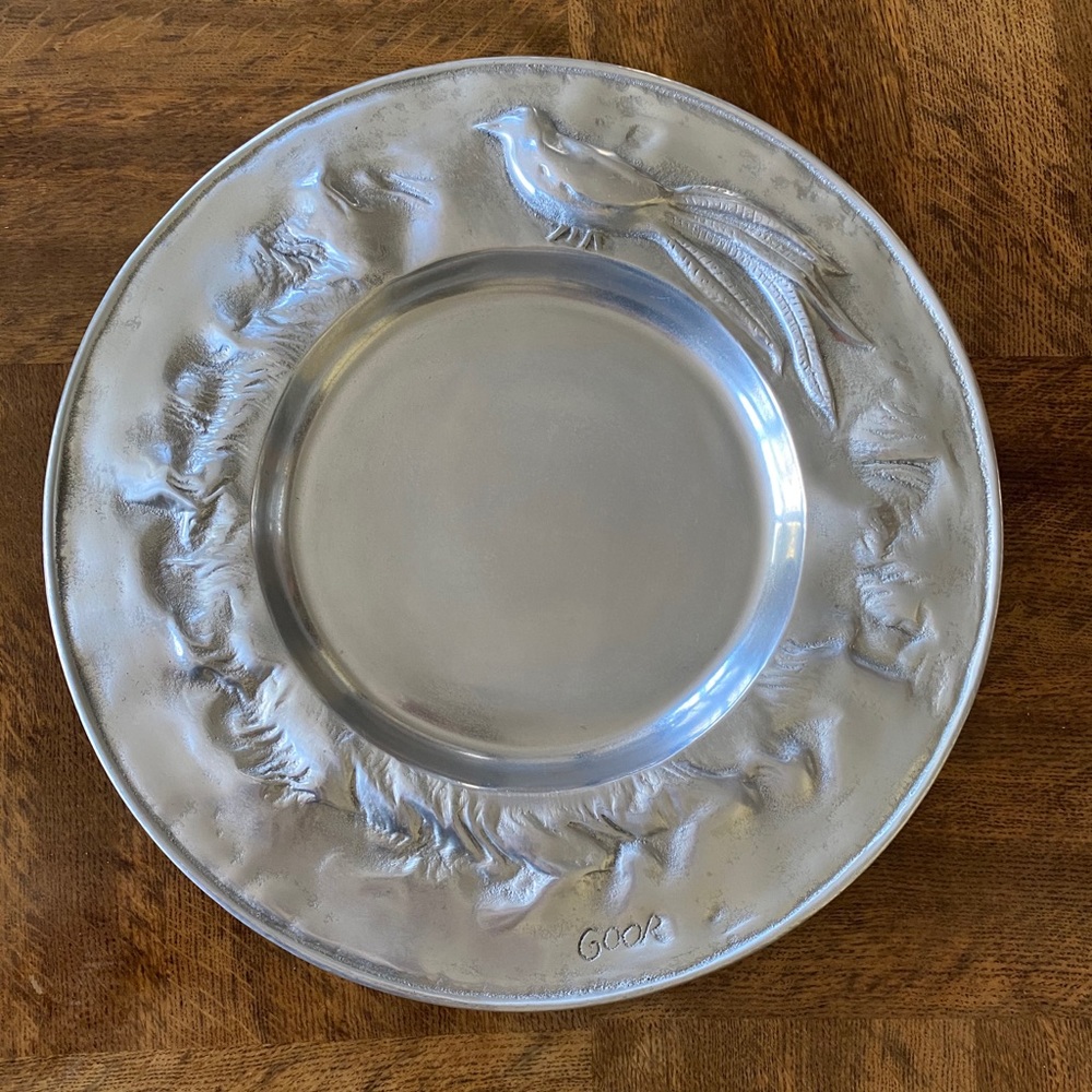 Vintage Ilana Goor aluminum serving plate